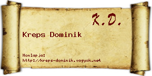 Kreps Dominik névjegykártya