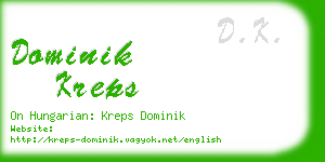 dominik kreps business card